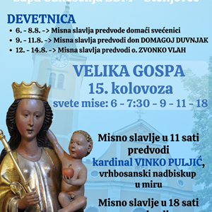 Proslava Velike Gospe u Župi Uznesenja BDM, Zagreb - Stenjevec